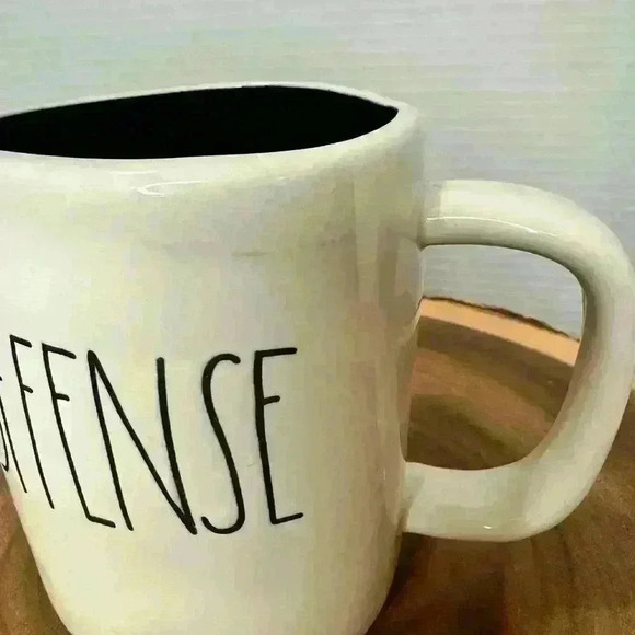 Rae Dunn Offense Defense Collectible Ceramic Mug Coffee Tea Cup - Picture 3 of 7